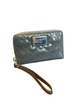 Marc by Marc Jacobs Quilted Patent Leather Phone Wristlet - Olive Green